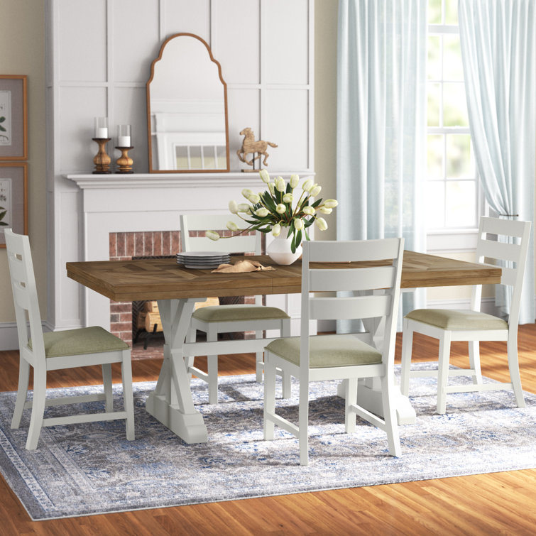 White farmhouse outlet table set